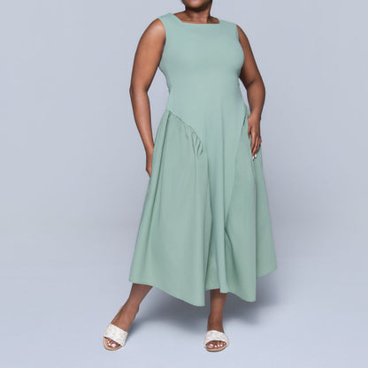 Sage Sleeveless Dress