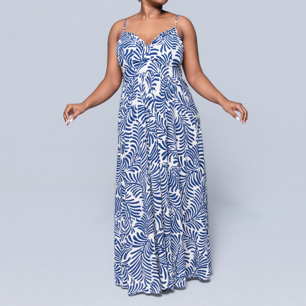 Strappy Printed Dress
