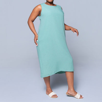 Sleeveless Sage Mulberry Dress