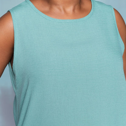 Sleeveless Sage Mulberry Dress