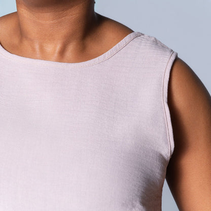 Sleeveless Stone  Mulberry Dress