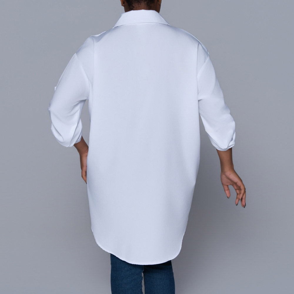 Statement Print Optical White Top
