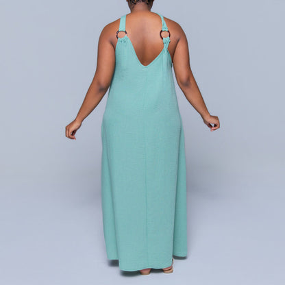 Sage Halter Neck Dress