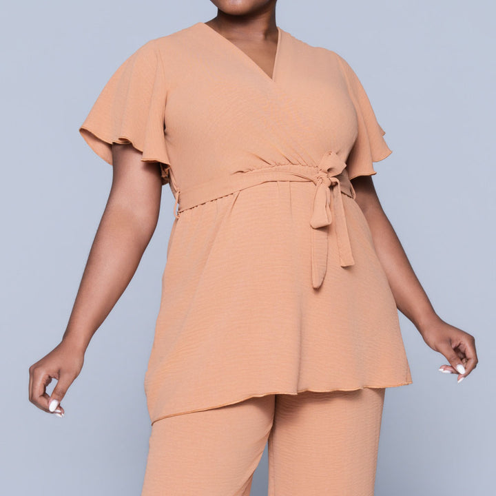 Camel Cross-Over Top