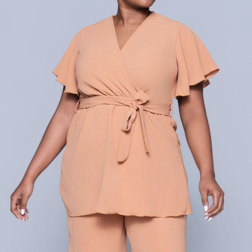 Camel Cross-Over Top