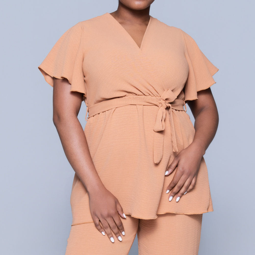 Camel Cross-Over Top