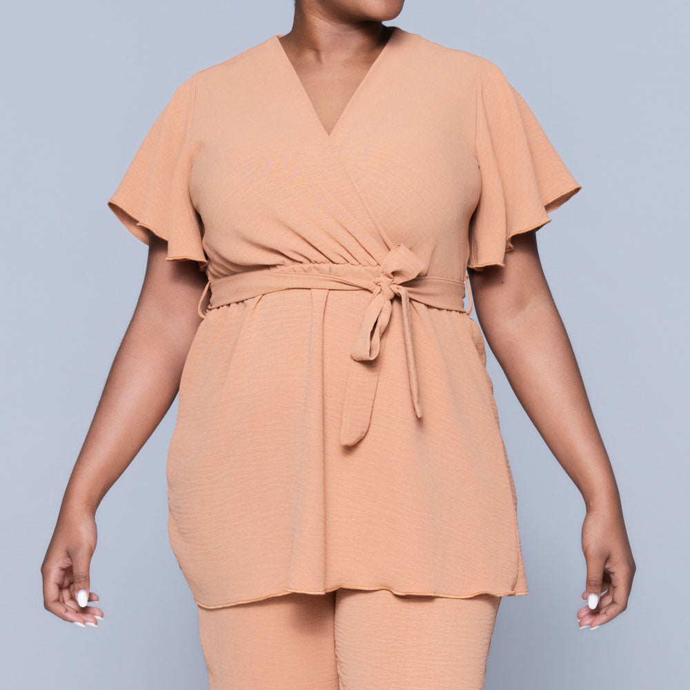 Camel Cross-Over Top