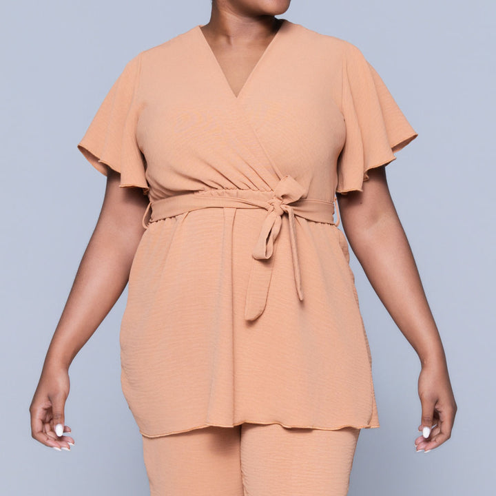 Camel Cross-Over Top