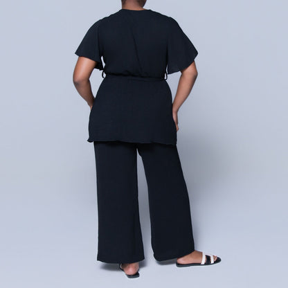 Black Cross-Over Top
