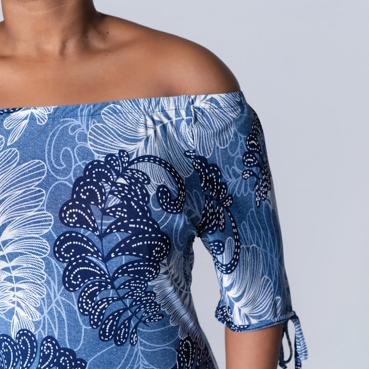 Printed Blue Ladies Tunic