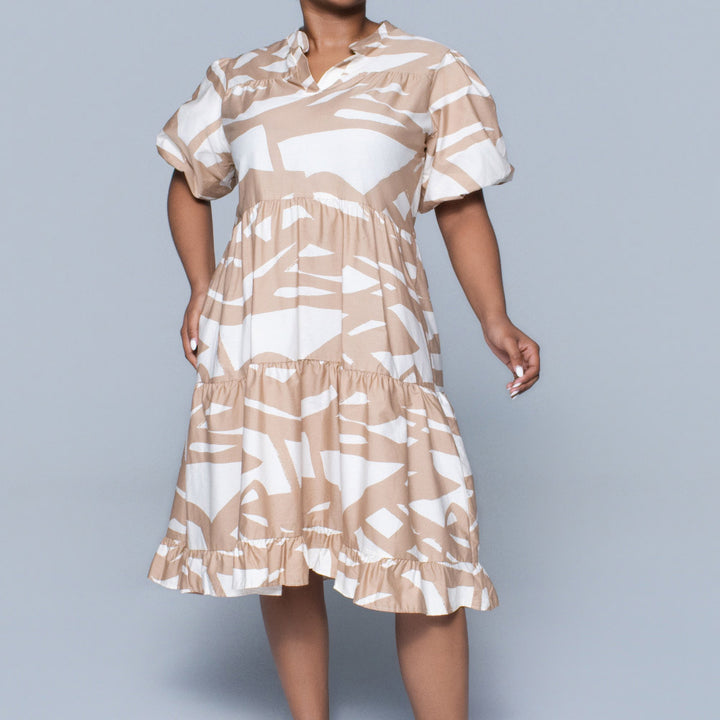 Printed Poplin Tiered Tunic