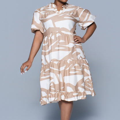 Printed Poplin Tiered Tunic