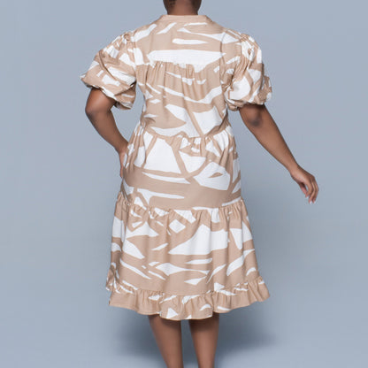 Printed Poplin Tiered Tunic