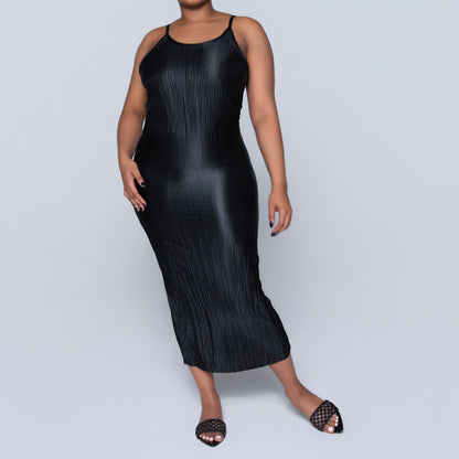 Black Strappy Bodre Dress