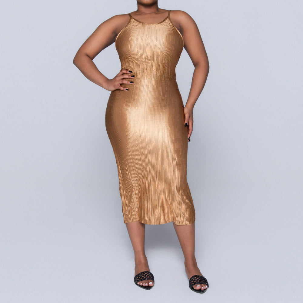 Stone Strappy Bodre Dress