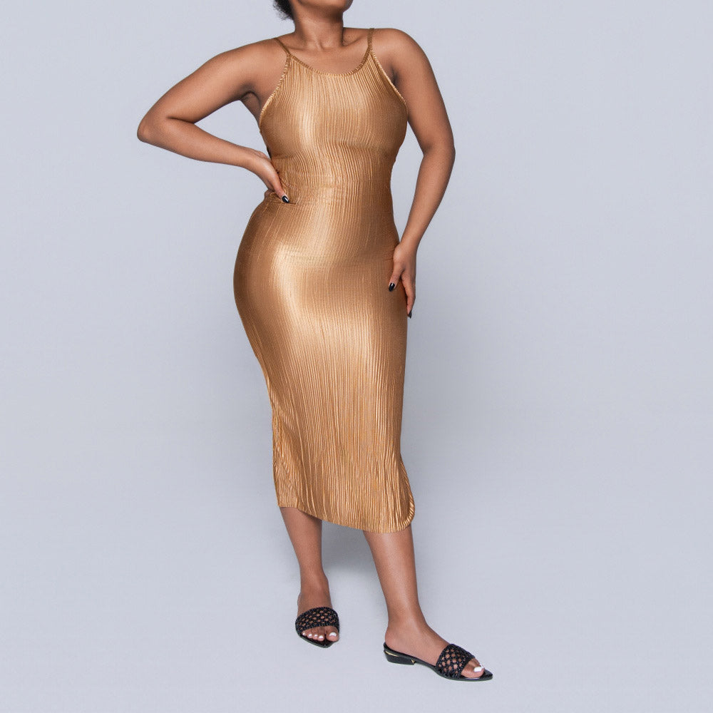 Stone Strappy Bodre Dress