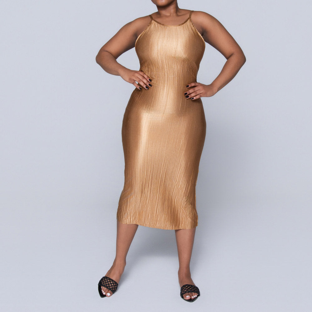 Stone Strappy Bodre Dress