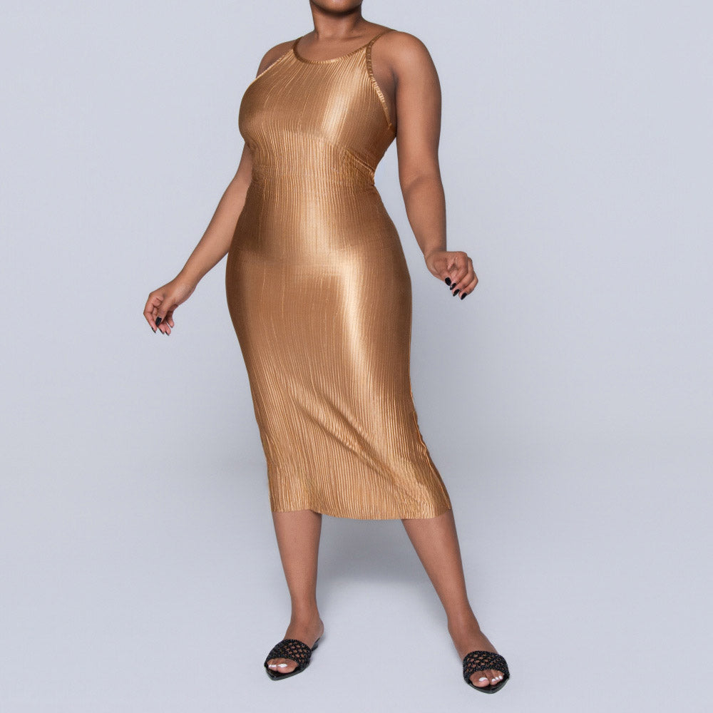 Stone Strappy Bodre Dress