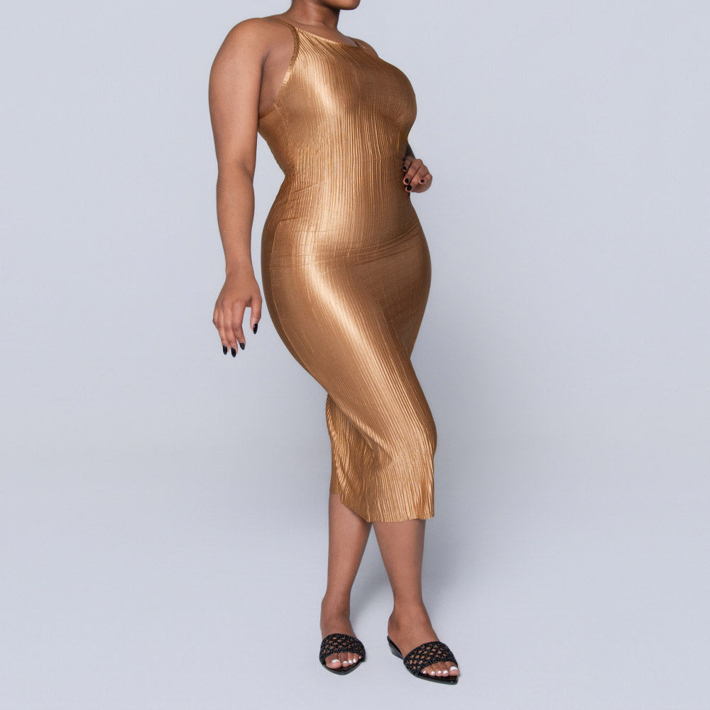 Stone Strappy Bodre Dress