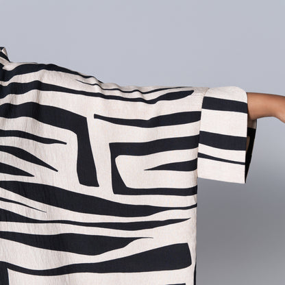 Printed Black/Ivory Kaftan