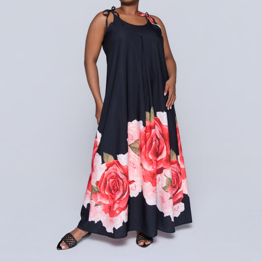 Black Printed Summer Dress