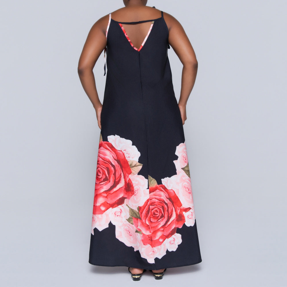 Black Printed Summer Dress