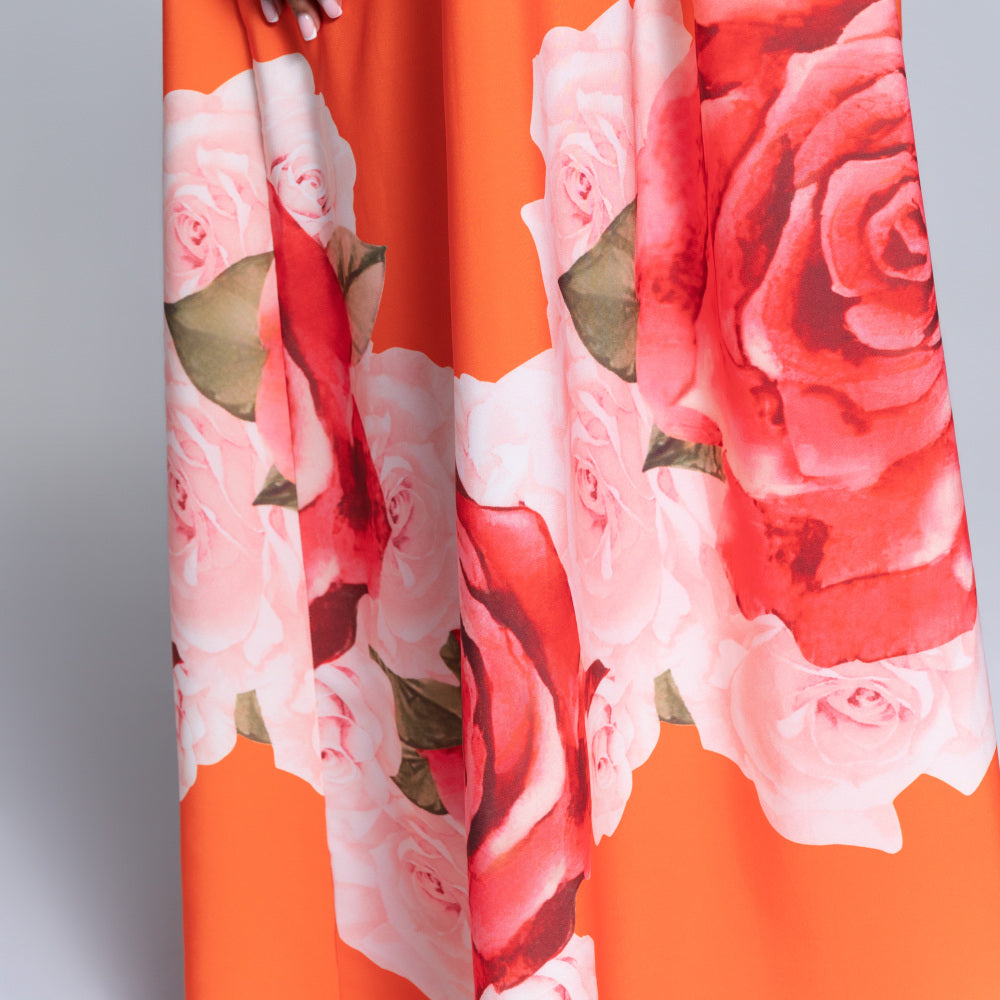 Terracotta Printed Summer Dress