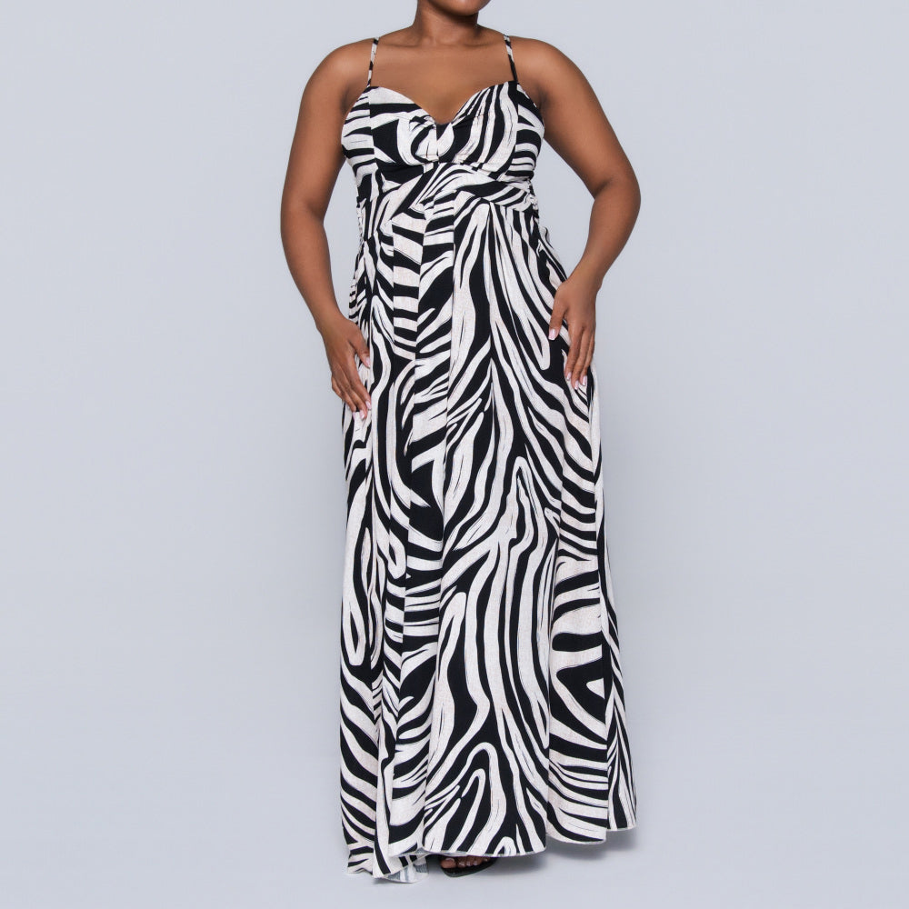 Printed Strappy Dress