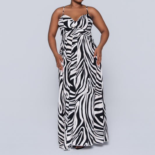 Printed Strappy Dress