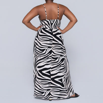 Printed Strappy Dress