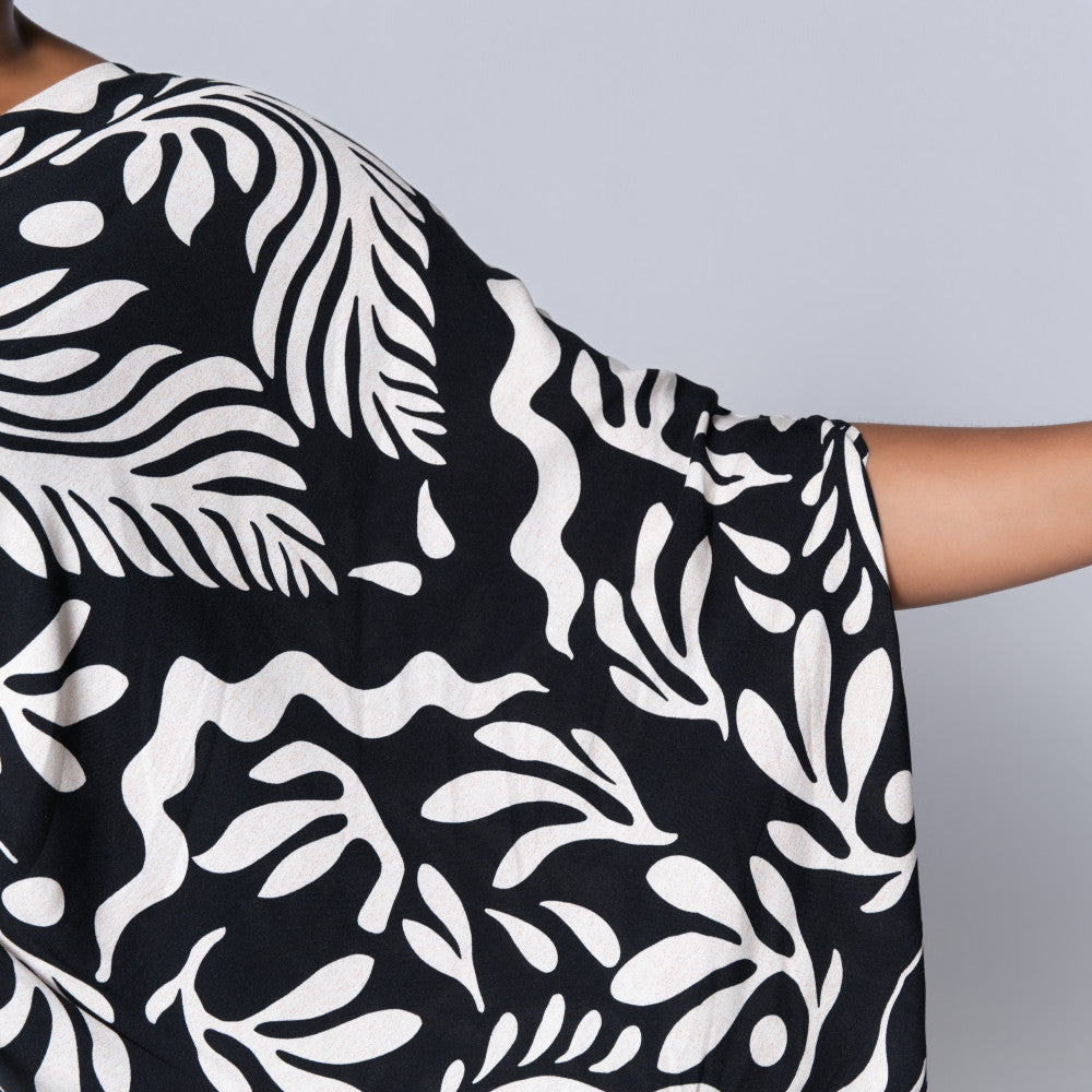 Printed Ring Detail Kaftan