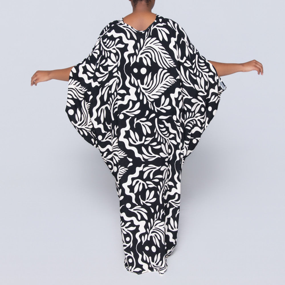 Printed Ring Detail Kaftan