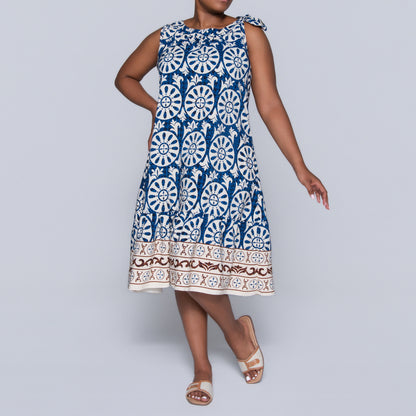 Ladies Printed Blue Tunic