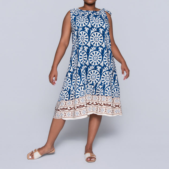Ladies Printed Blue Tunic