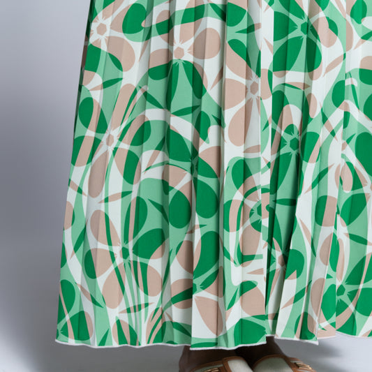 Tie-Belt Pleated Dress