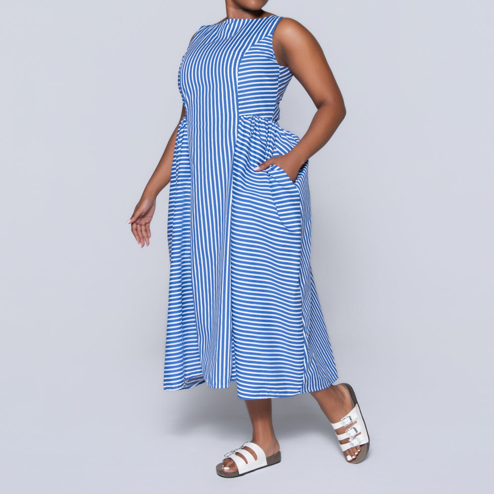 Sleeveless Striped Dress