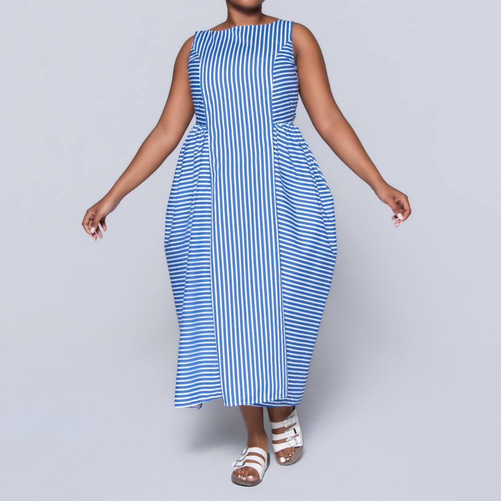 Sleeveless Striped Dress