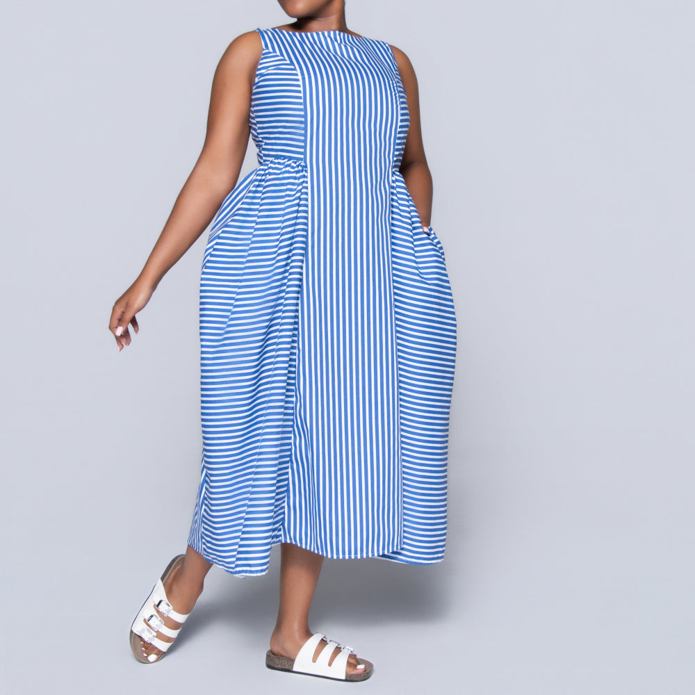 Sleeveless Striped Dress