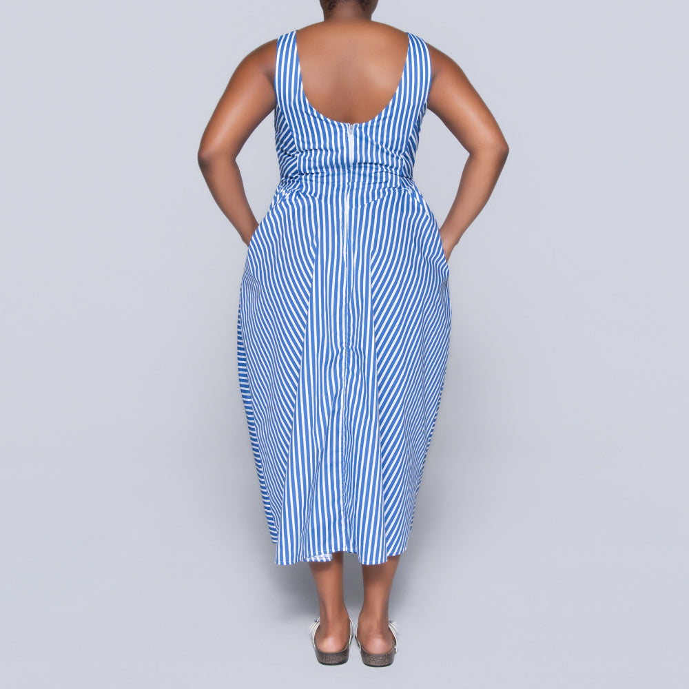 Sleeveless Striped Dress
