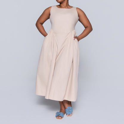 Stone Sleeveless Panel Dress