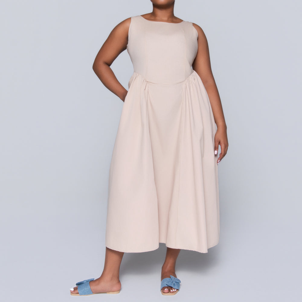 Stone Sleeveless Panel Dress