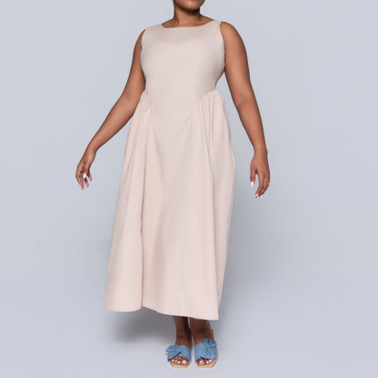 Stone Sleeveless Panel Dress