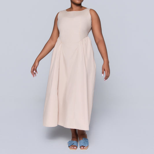 Stone Sleeveless Panel Dress