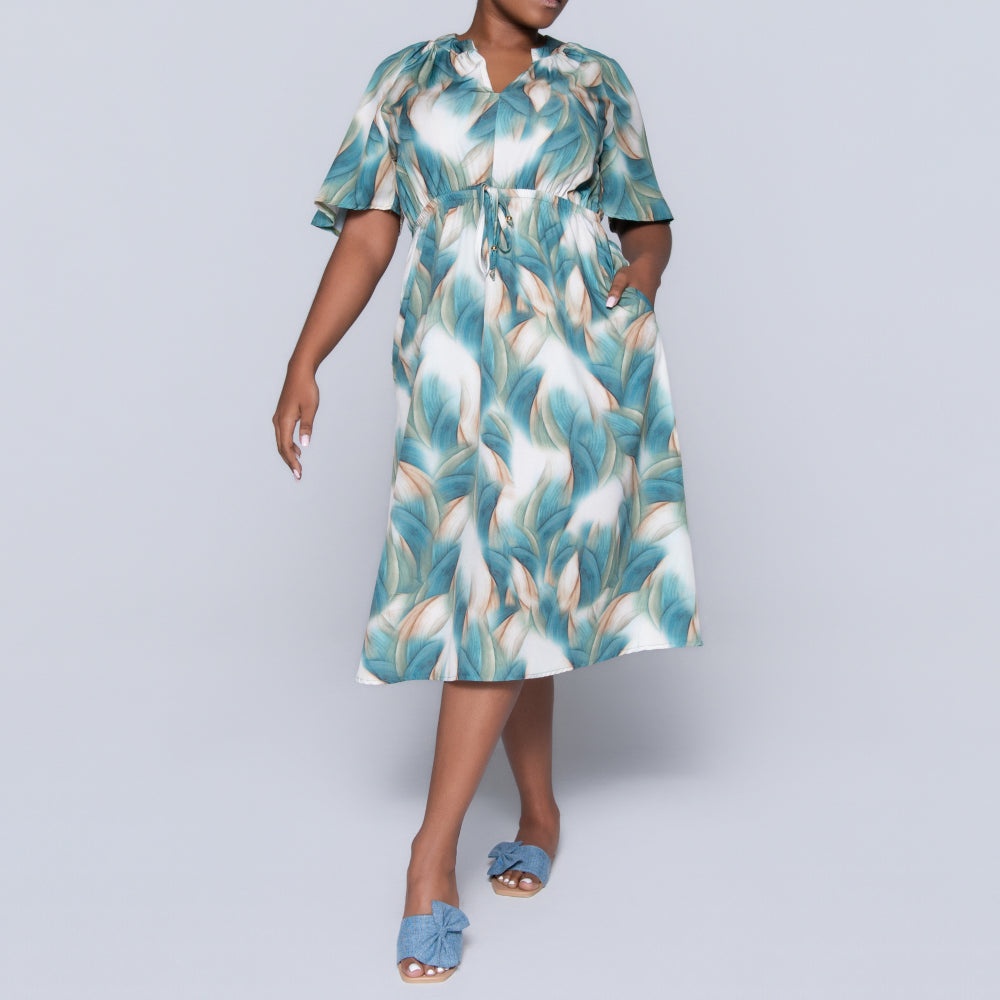 Sleeveless Printed Summer Dress