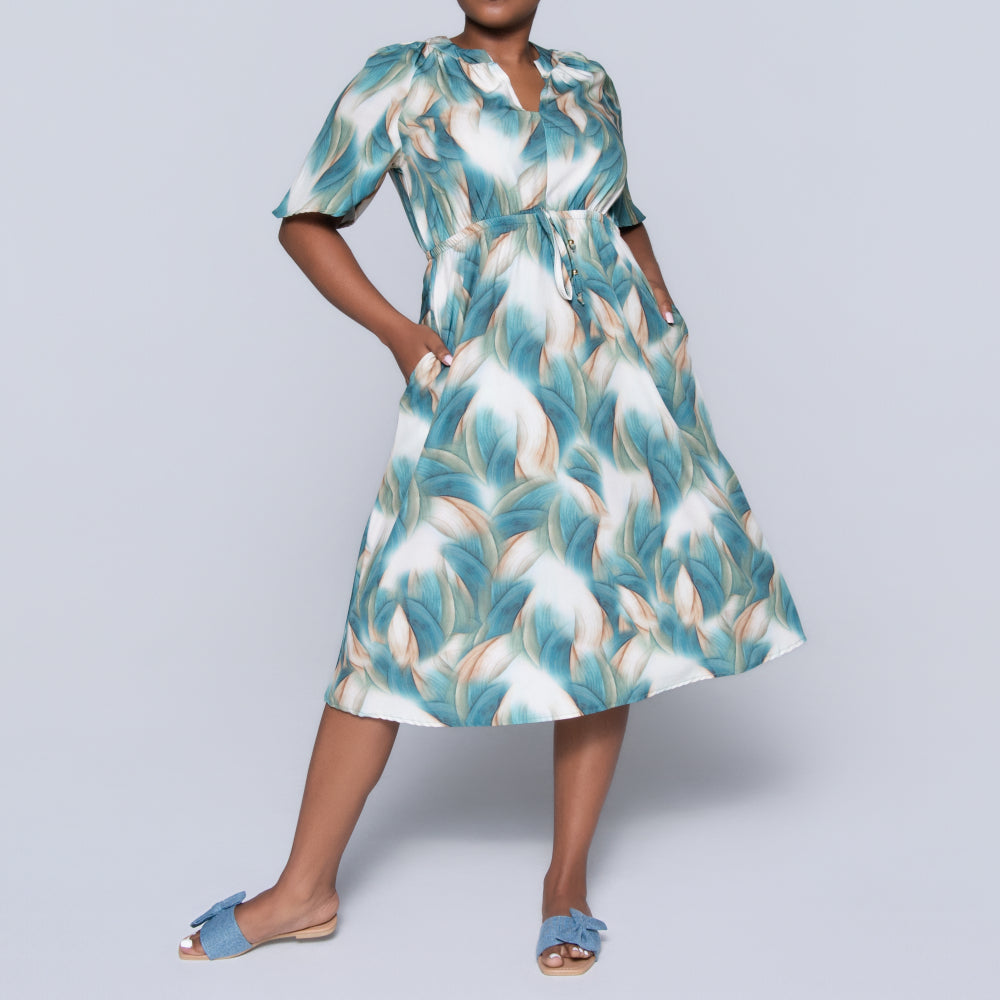 Sleeveless Printed Summer Dress