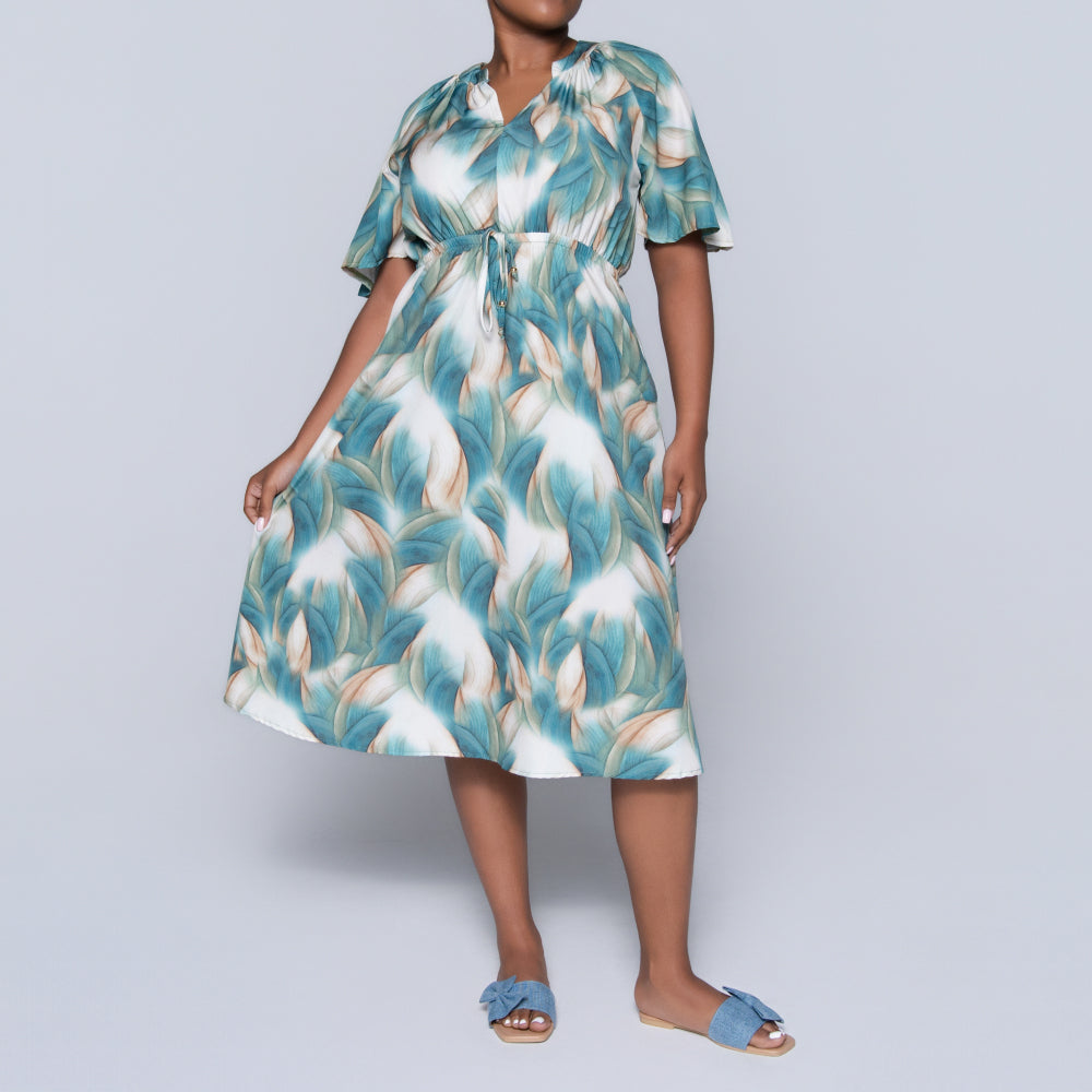 Sleeveless Printed Summer Dress