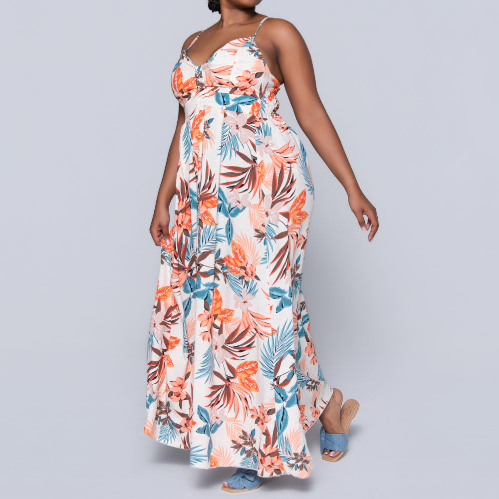 Ladies Printed Strappy Viscose Dress