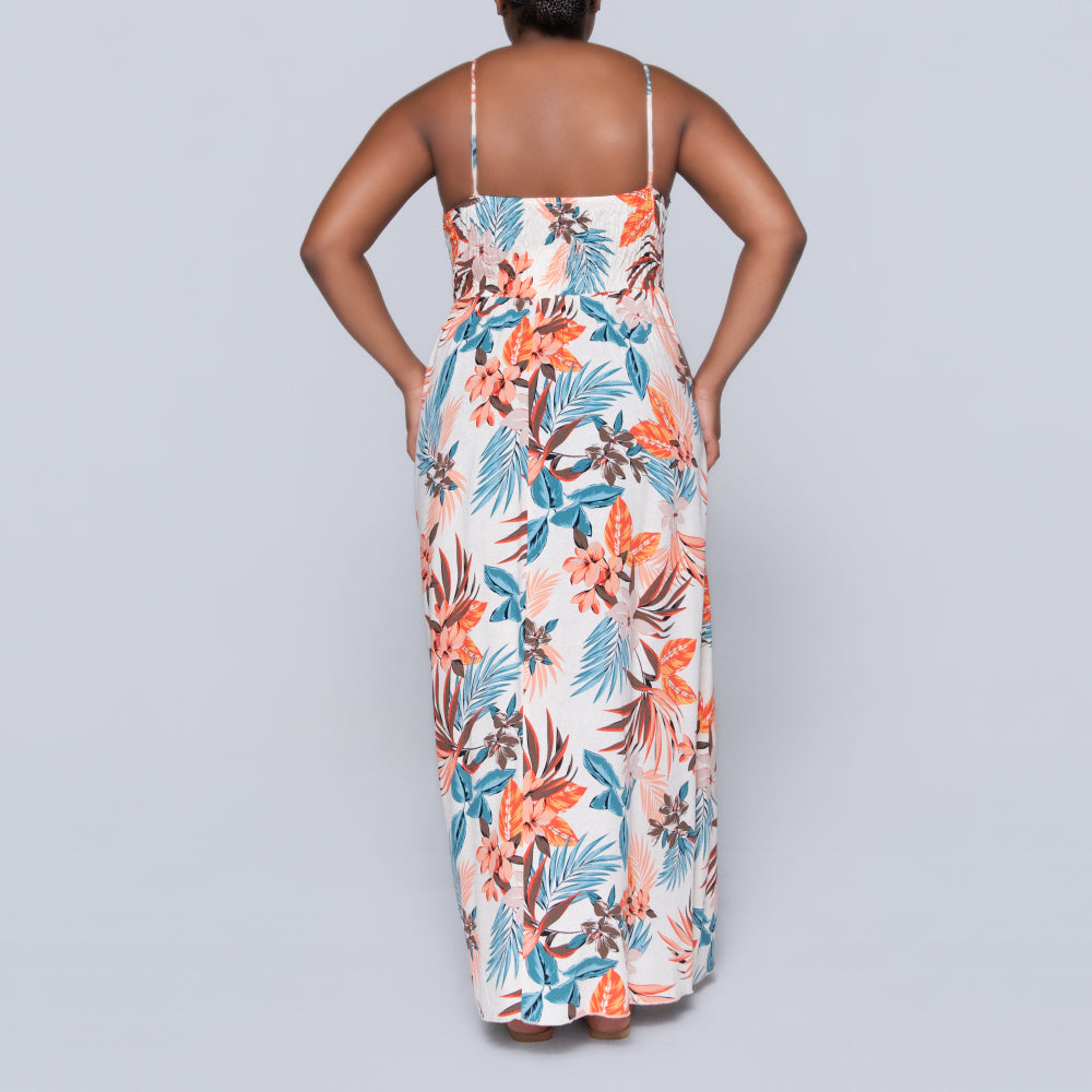 Ladies Printed Strappy Viscose Dress