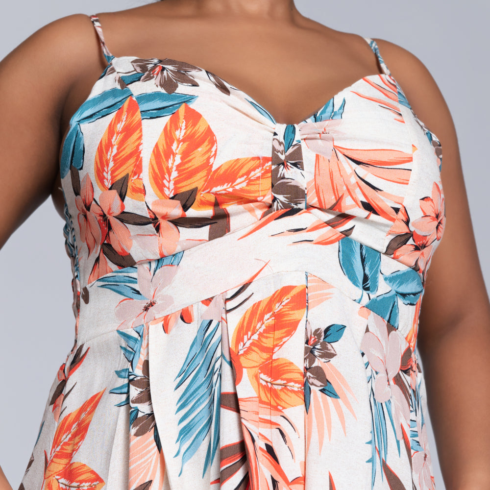 Ladies Printed Strappy Viscose Dress
