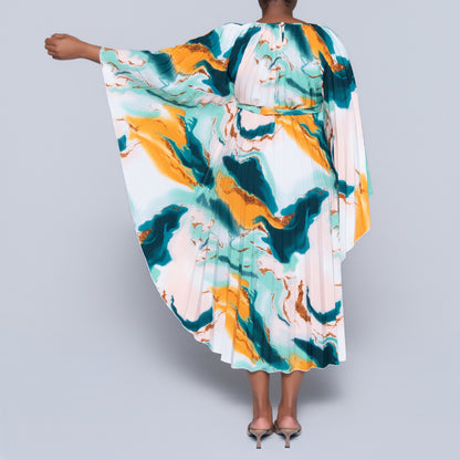 Printed Tie-Belt Tunic